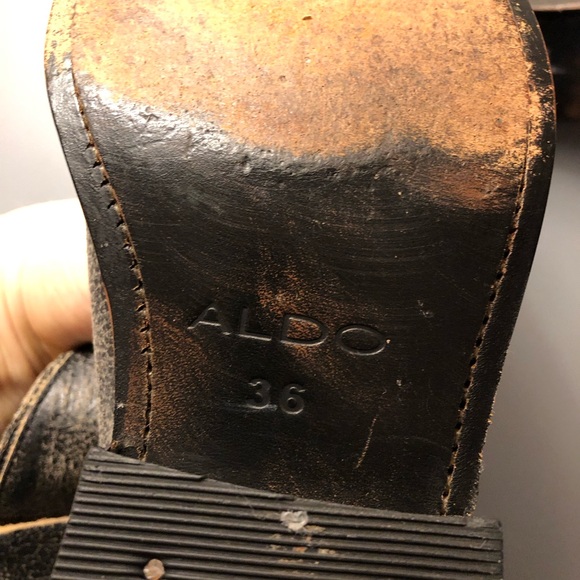 Aldo ankle western bootie. Pull on. Distressed look. Size 6. - Picture 5 of 5